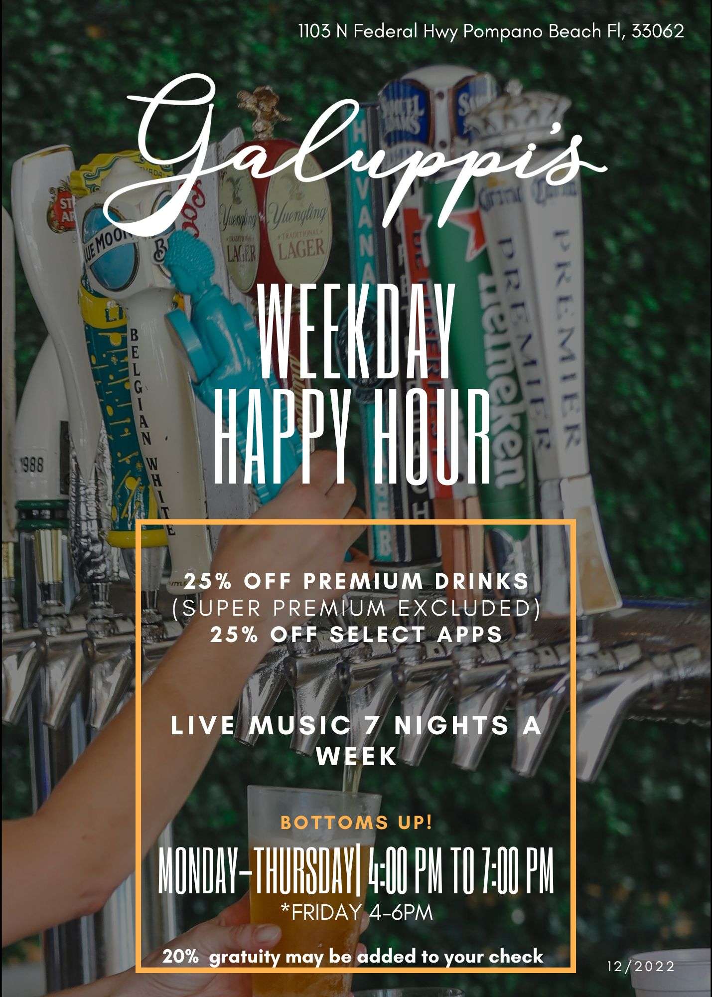 Weekday Happy Hour in Pompano Beach FL