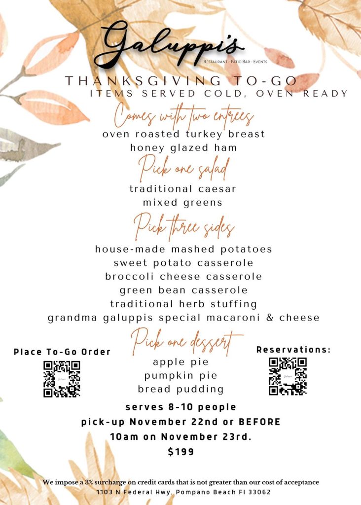 thanksgiving to go