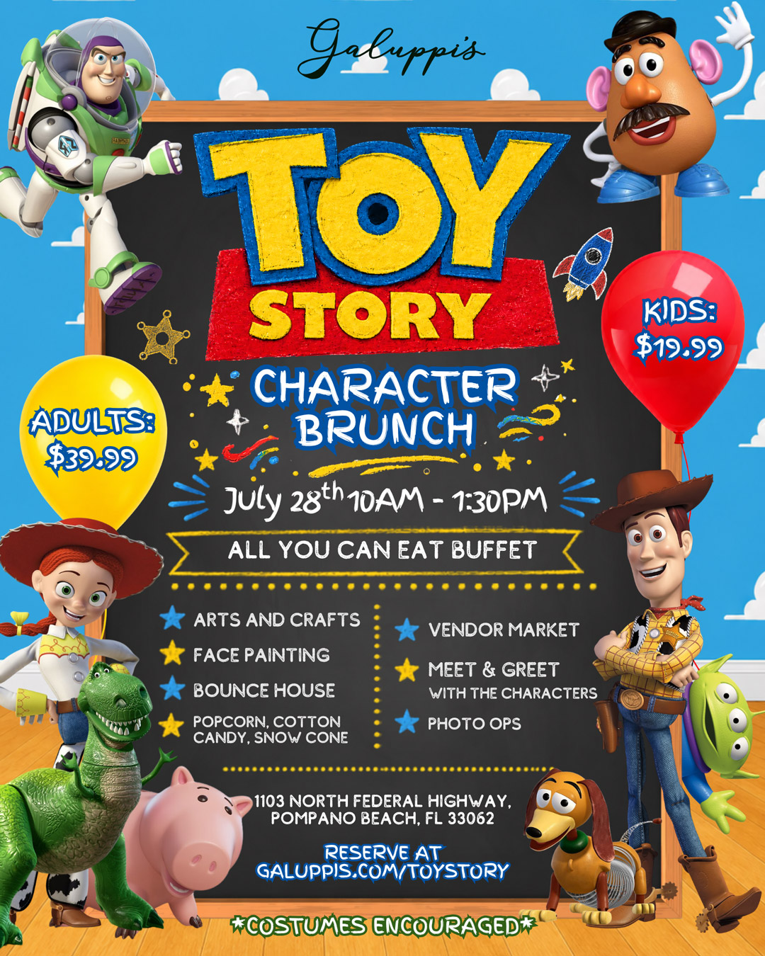 Toy Story Character Brunch