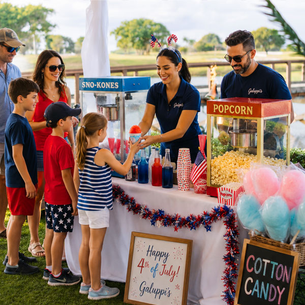 SNOW CONES, POPCORN & COTTON CANDY