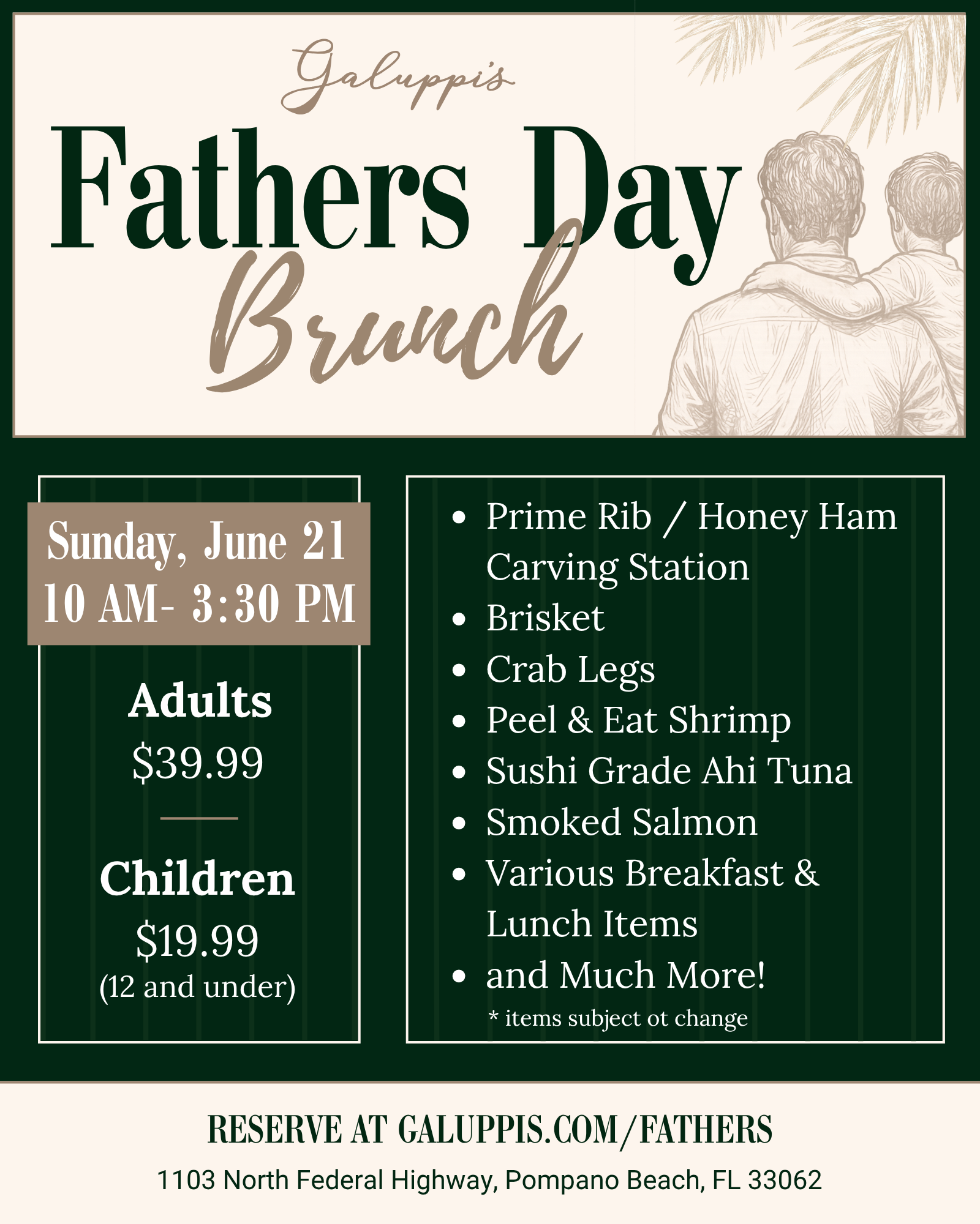 Father's Day Brunch Buffet