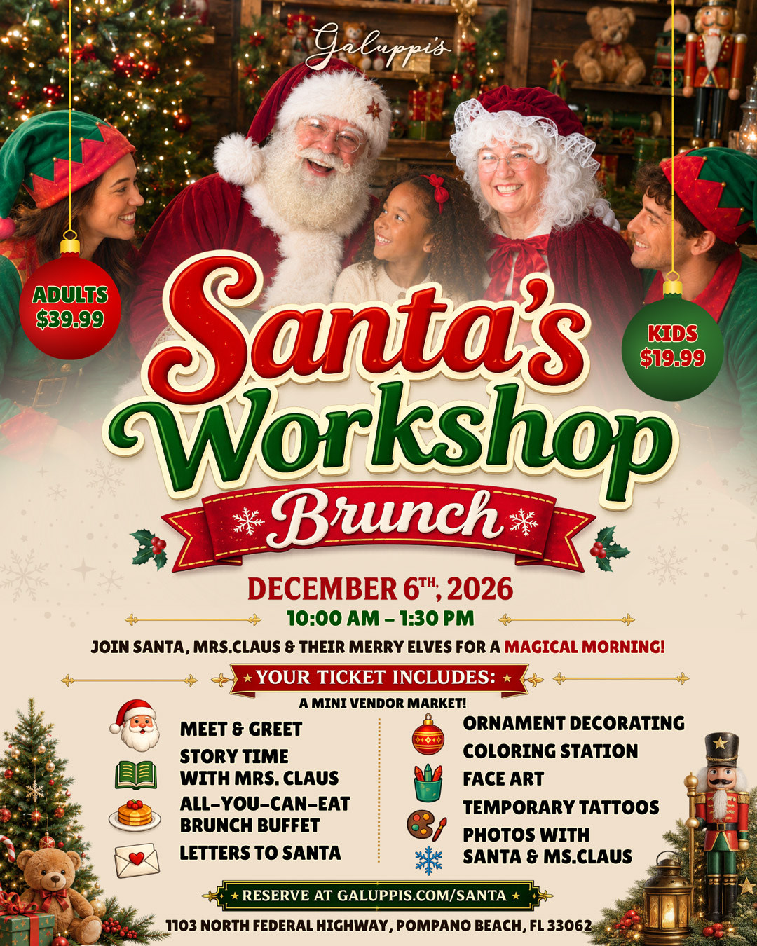 Santa's Workshop Brunch