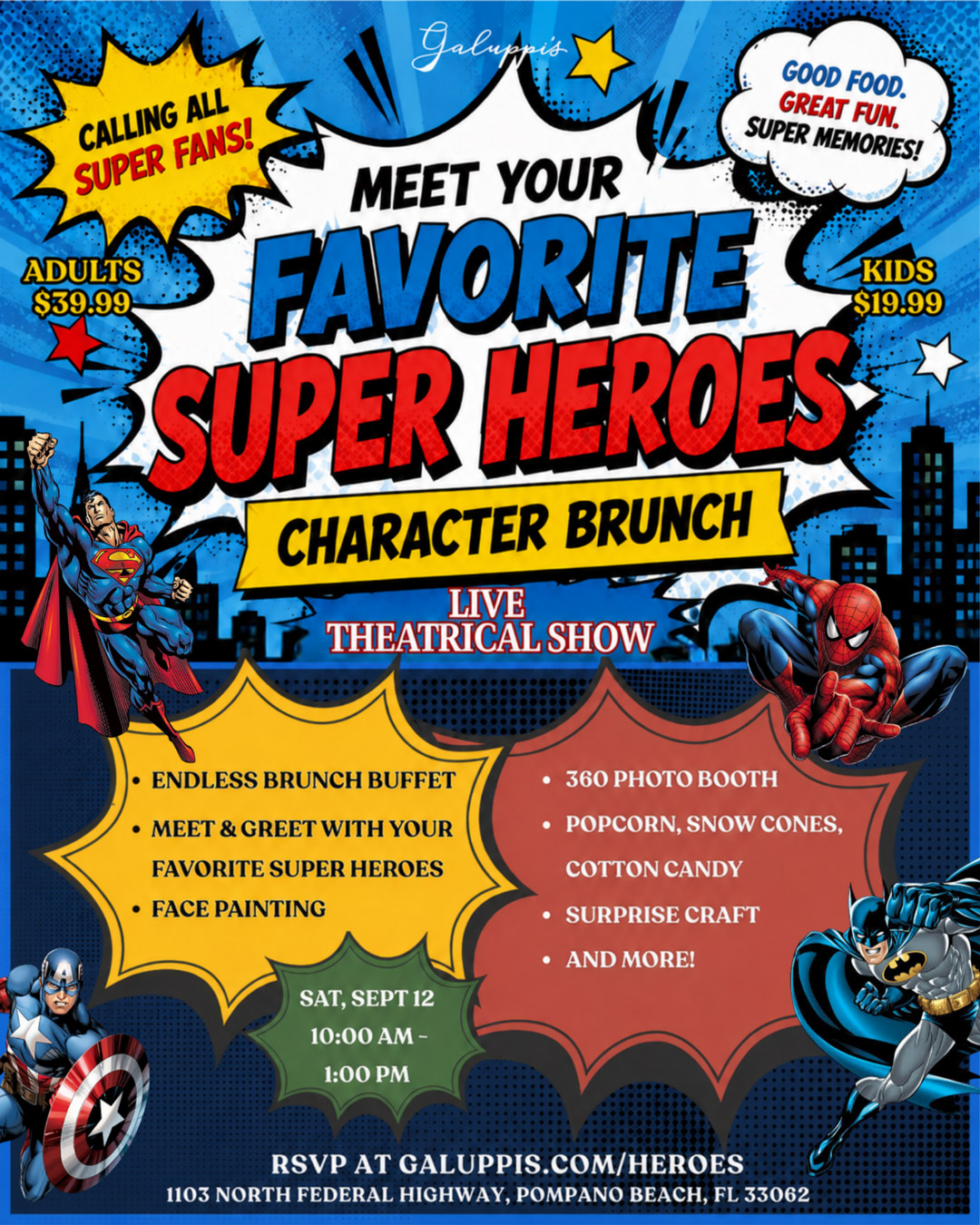 Super Hero Character Brunch