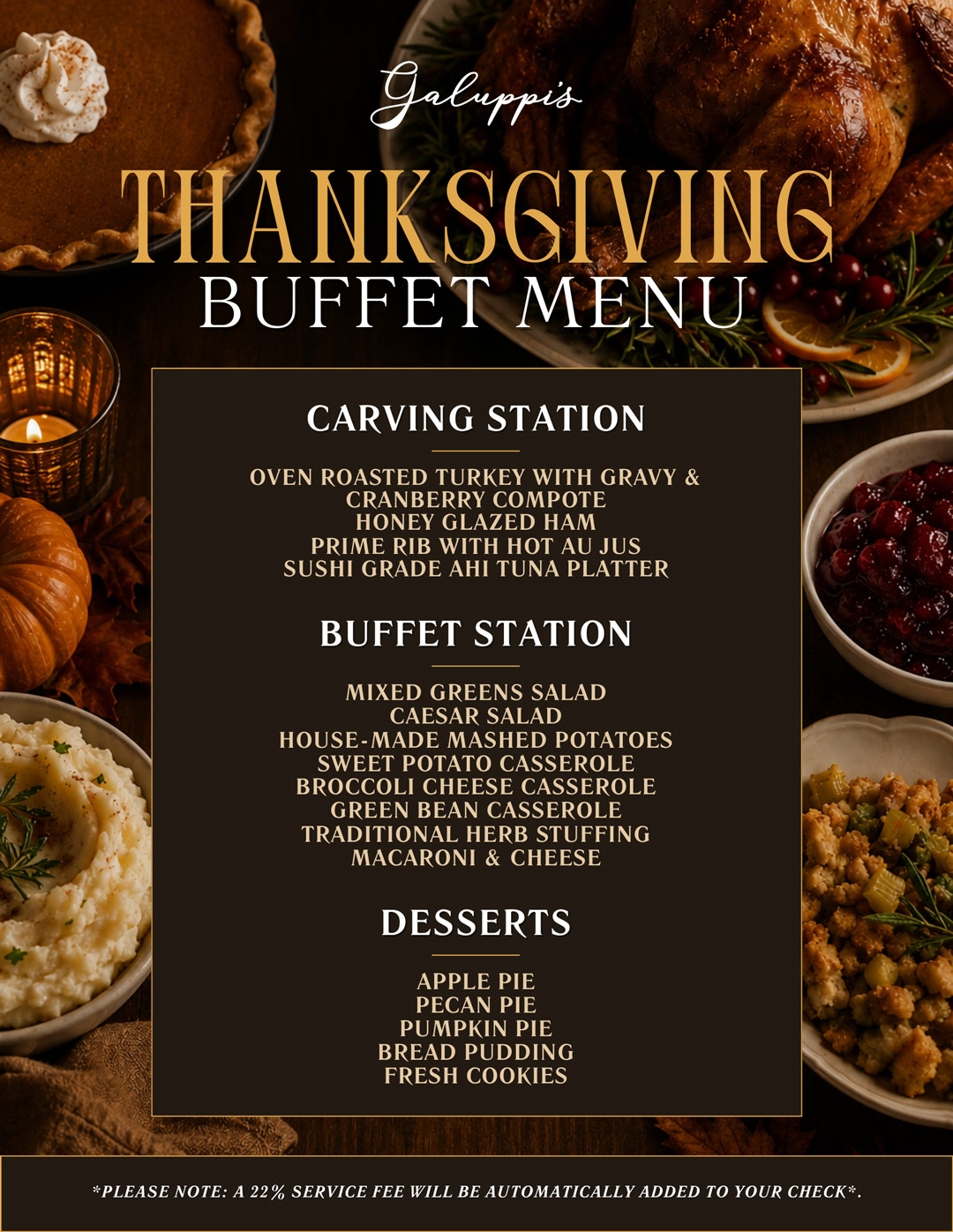 Thanksgiving Lunch & Dinner Buffet