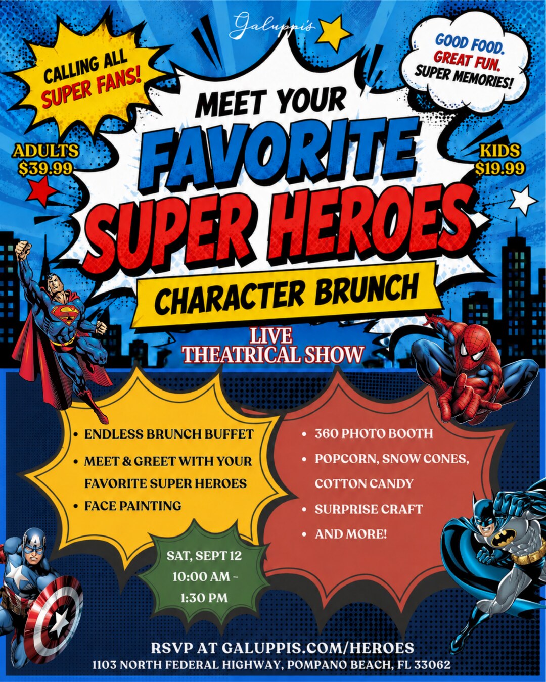 Super Hero Character Brunch