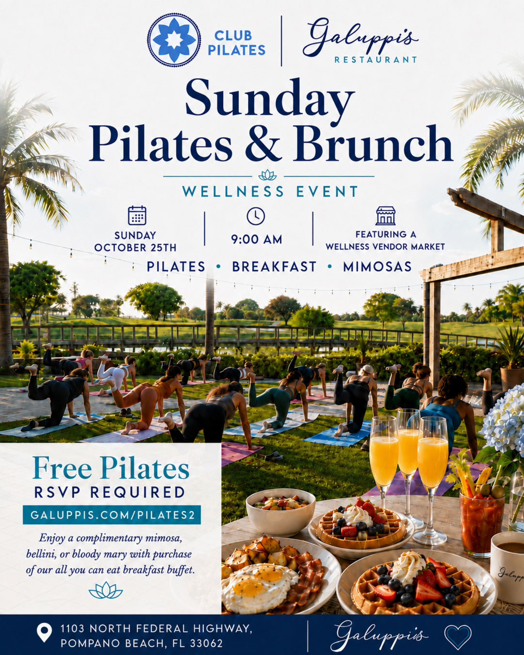 Sunday Pilates & Brunch Wellness Event