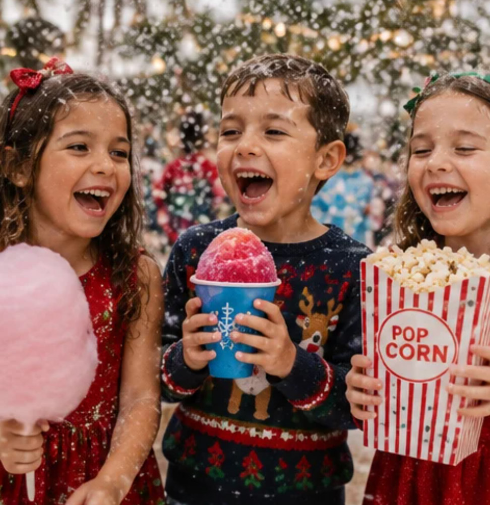 SNOW CONE, COTTON CANDY & POPCORN