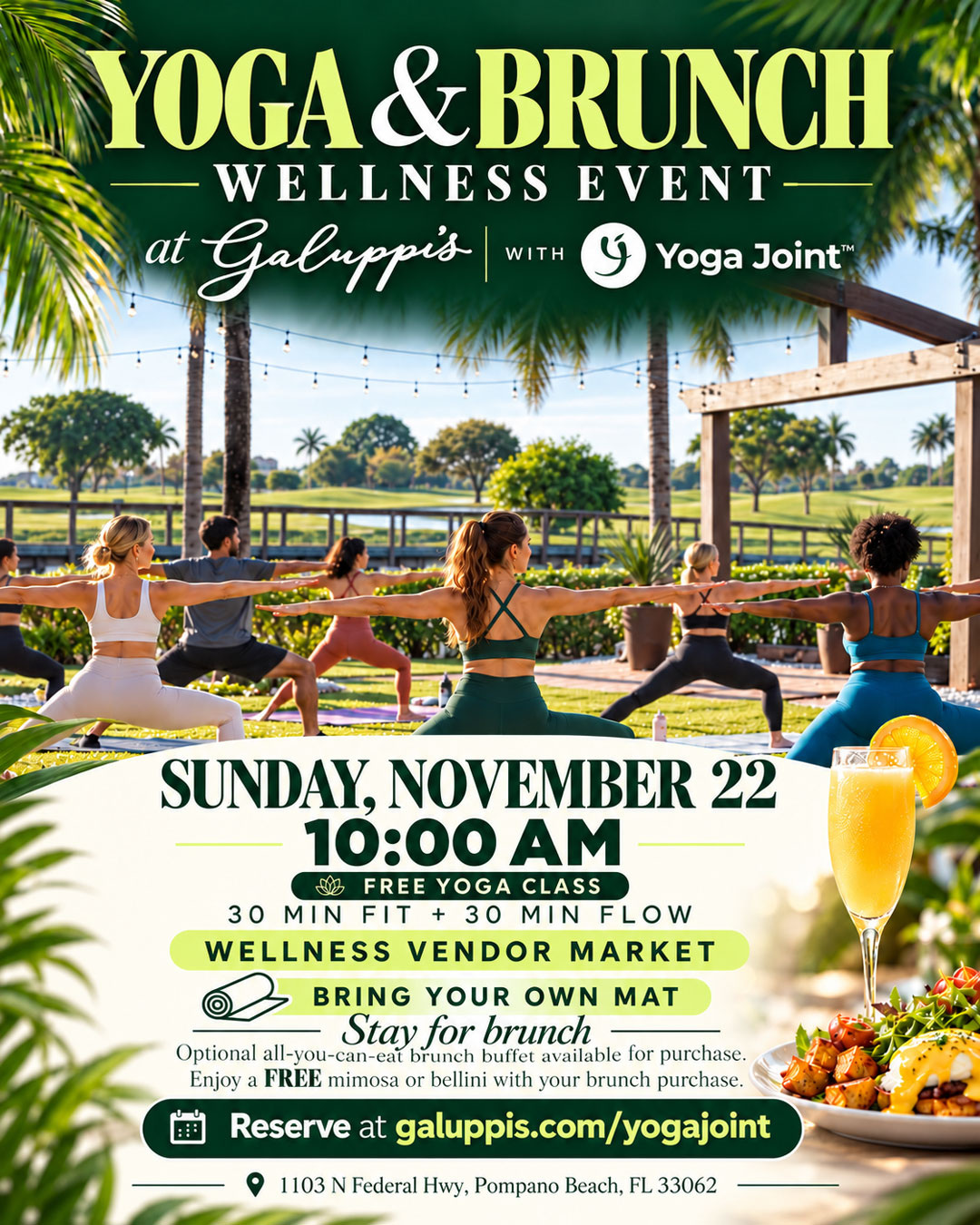 Yoga & Brunch Wellness Event